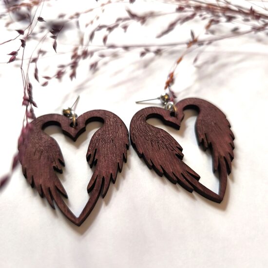 Koka auskari - Dubultspārni